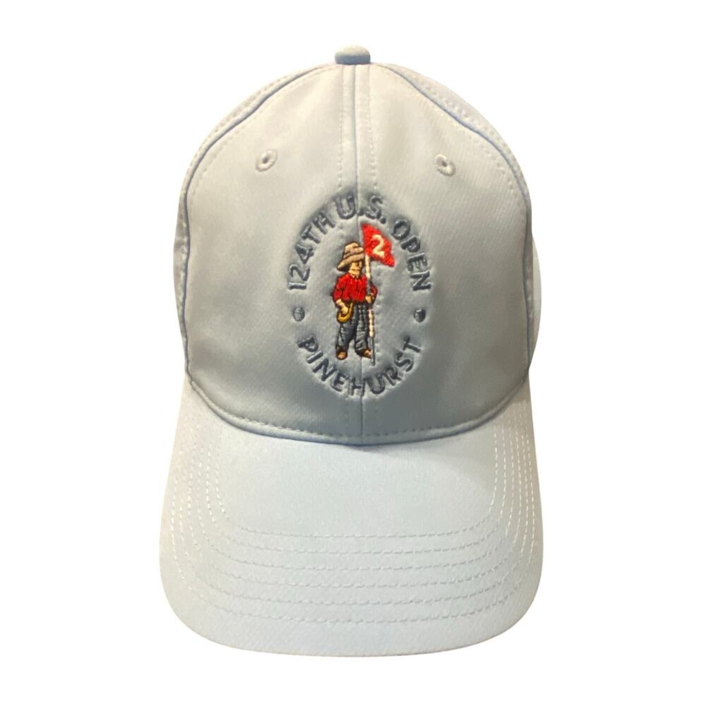 U.S. Open 2024 Pinehurst #2 Golf Hat Blue Adjustable Strapback Cap NC Dad Hat